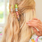 Pink Flower Bow Knot Decor Large Hair Clawclip