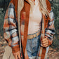 (Pre order/8.20)Plaid Corduroy Patchwork Chest Pocket Shacket