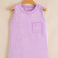 Mineral Wash Patched Chest Pocket Casual Tank Top