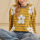 Striped Flower Sweater