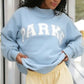 Blue Varsity MockNeck Sweatshirt