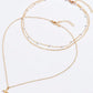 Pearl Decor Triple Layer Chain Necklace
