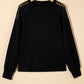 Lace Long Sleeve Textured Pullover
