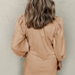 Braided Trim Puff Sleeve Dress