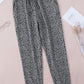 Leopard Elastic Waist Casual Joggers
