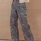 Print Wide Leg High Waist Jeans