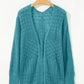 Hollowed Knit Open Front Cardigan