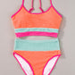 Color Block High Waisted Sexy Bikini Set