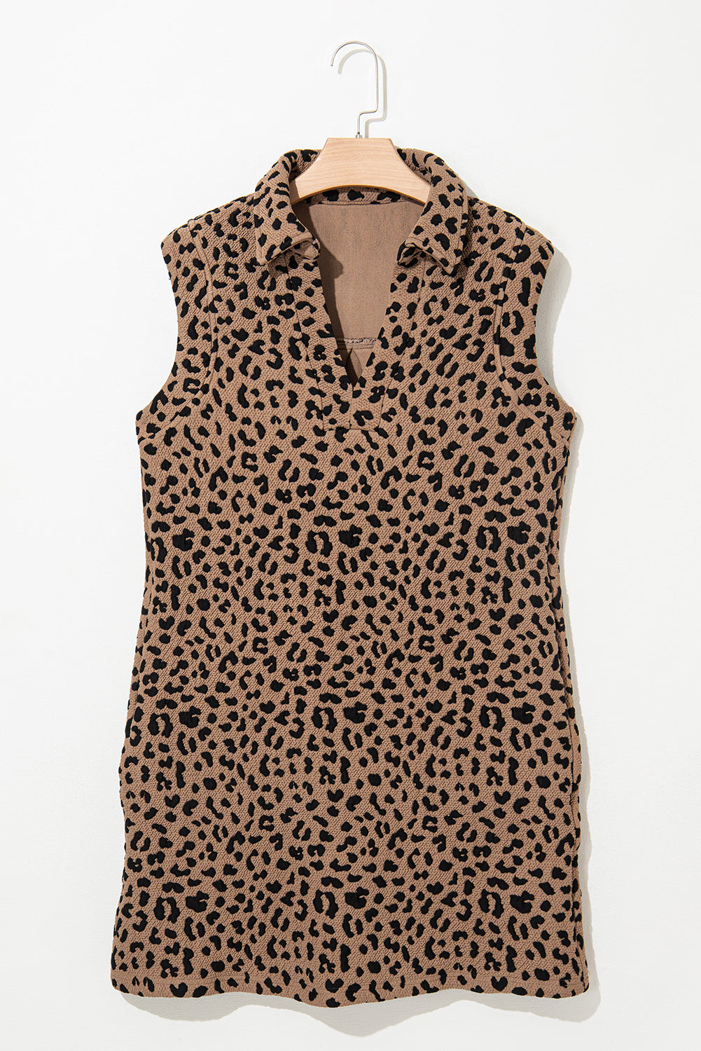 Leopard V Neck Mini Dress