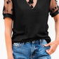 Flora Lace Patchwork Crew Neck T Shirt