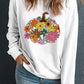 Floral Pumpkin Custom Graphic Sweatshirt