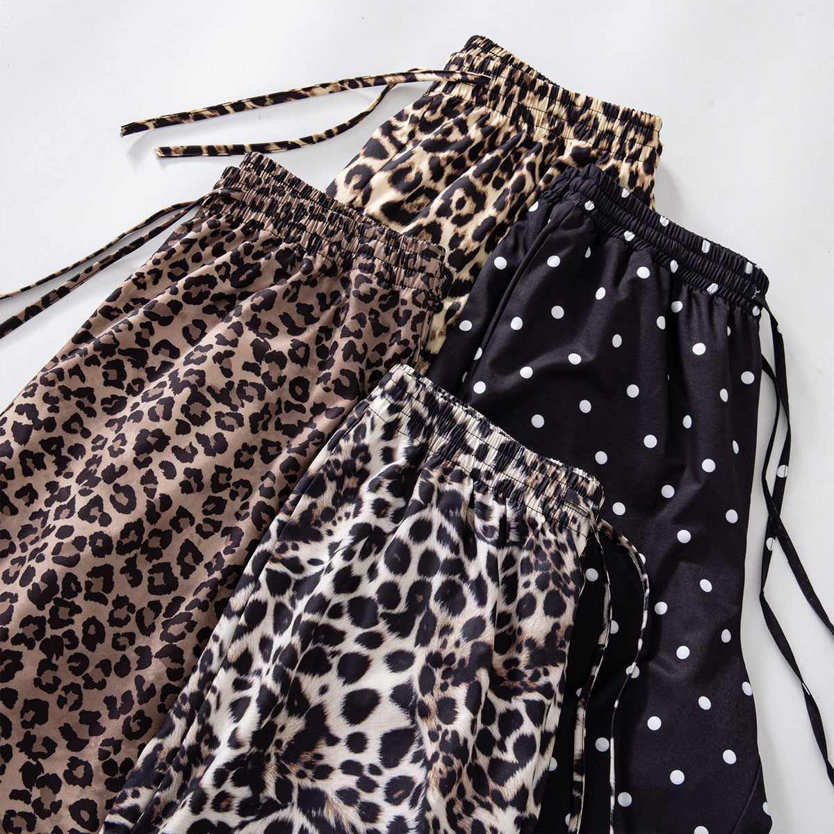 Polk Leopard Print Wide Leg Pants
