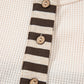 Parchment Plus Size Waffle Colorblock Striped Plaid Patchwork Half Button Pullover