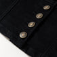 Acid Wash Buttoned Cropped Slim Denim Tank Top