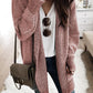 Plaid Knitted Long Open Front Cardigan