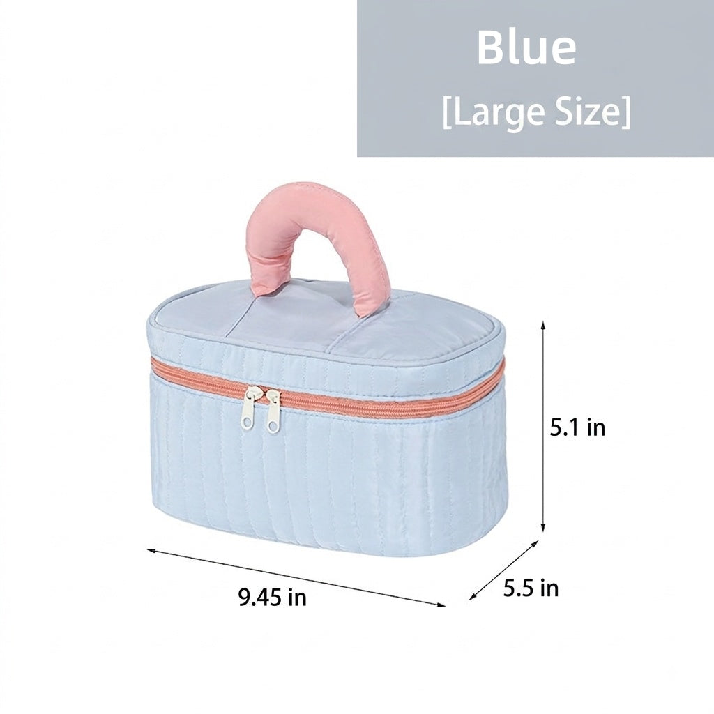 Portable Cosmetic Bag with Personalized Embroidered Name