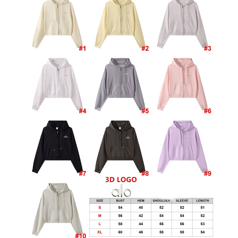 Yoga Full-Zip Cropped Hoodie