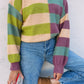Drop Shoulder Ribbed Edge Casual Sweater