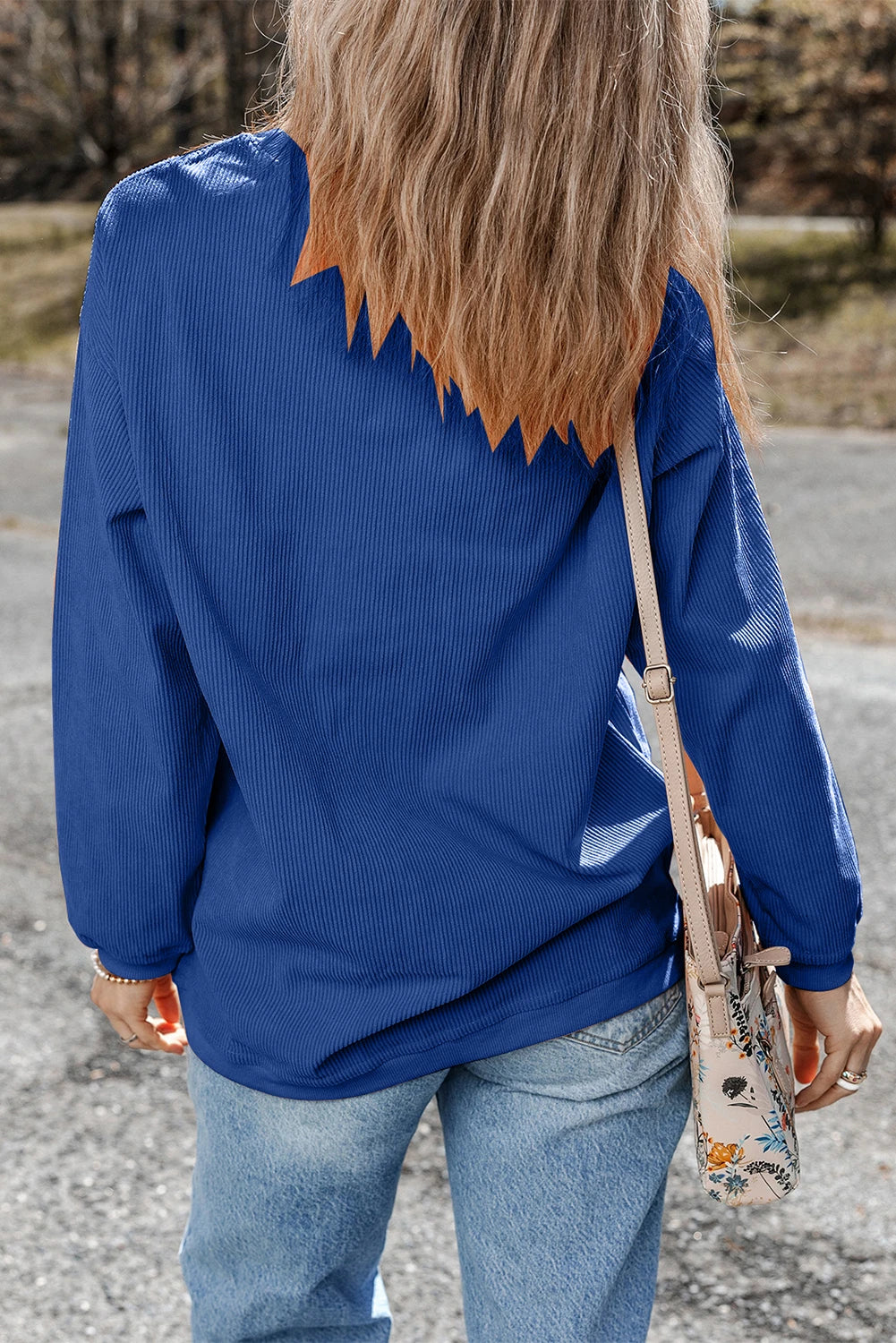 Embroidered Corduroy Sweatshirt