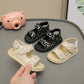 Children’s Glitter Ribbon Soft Soled Sandals