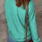 Solid Color Patchwork Long Sleeve Top