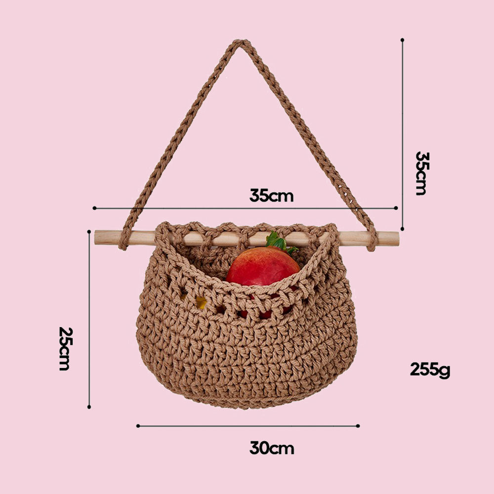 Boho Hanging Basket Detachable Net Bag Organizer