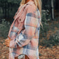 (Pre order/8.20)Plaid Corduroy Patchwork Chest Pocket Shacket