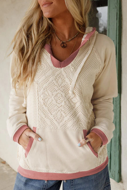 Patchwork Exposed Seam Hoodie