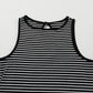 Striped Print Ribbed Knit Sleeveless Top