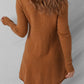 Ribbed Detail Solid Color Mini Sweater Dress