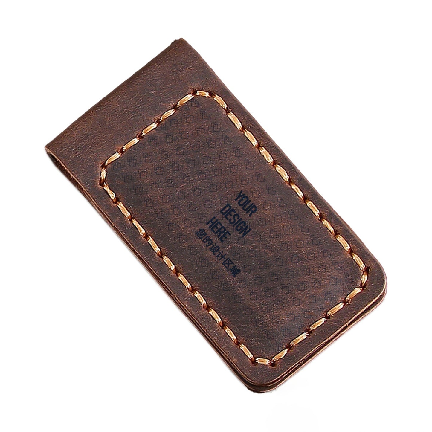 Customized Genuine Leather Magnetic Money Clip