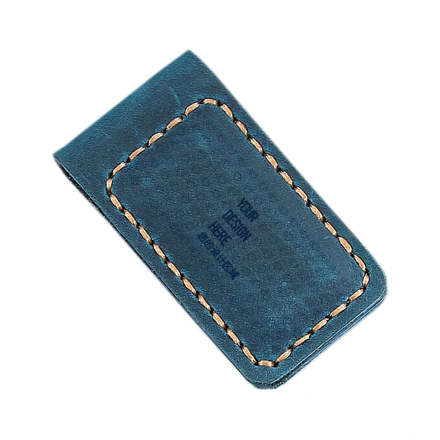 Customized Genuine Leather Magnetic Money Clip