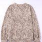 Crew Neck Leopard Sweatshirt