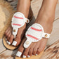 Baseball Flip-Flop Flat Sandals