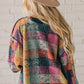 Multicolor Brushed Checked Western Buttoned Jacket