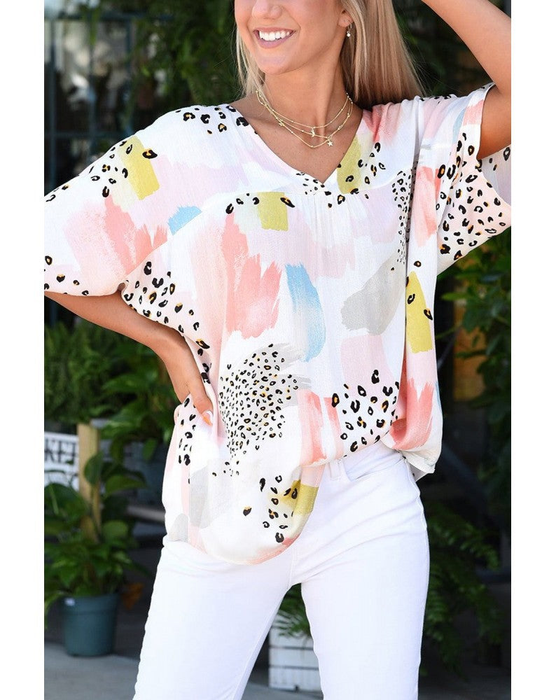 Cutout Leopard Shirt