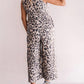 Casual Sleeveless Leopard Jumpsuit