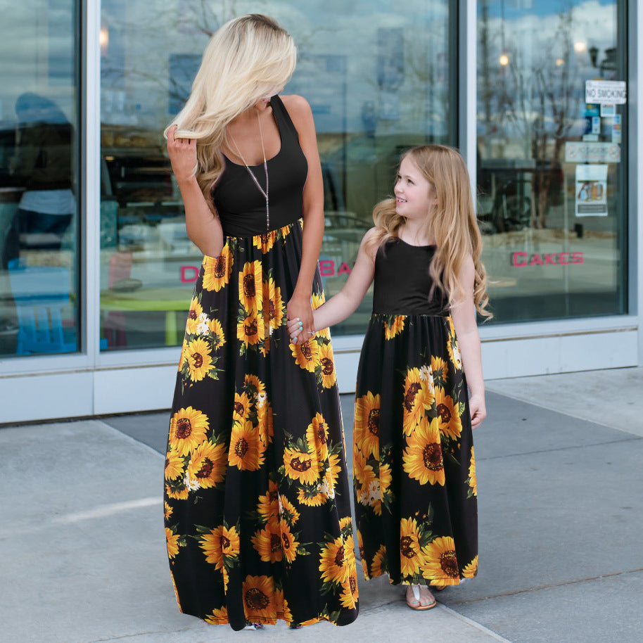 Printed Mom & Me Maxi Dress