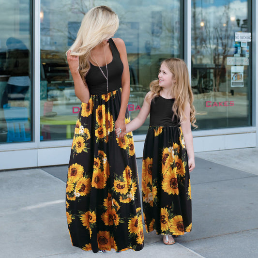 Printed Mom & Me Maxi Dress