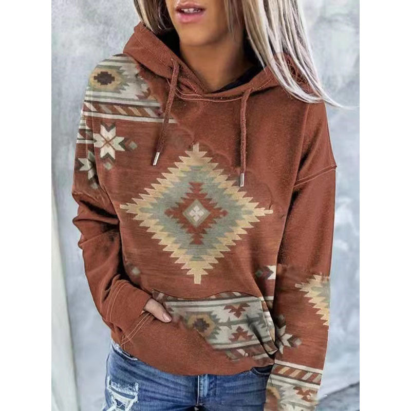 Women's Print Hoodie Top