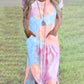 Tie-dye Color Contrast Dress