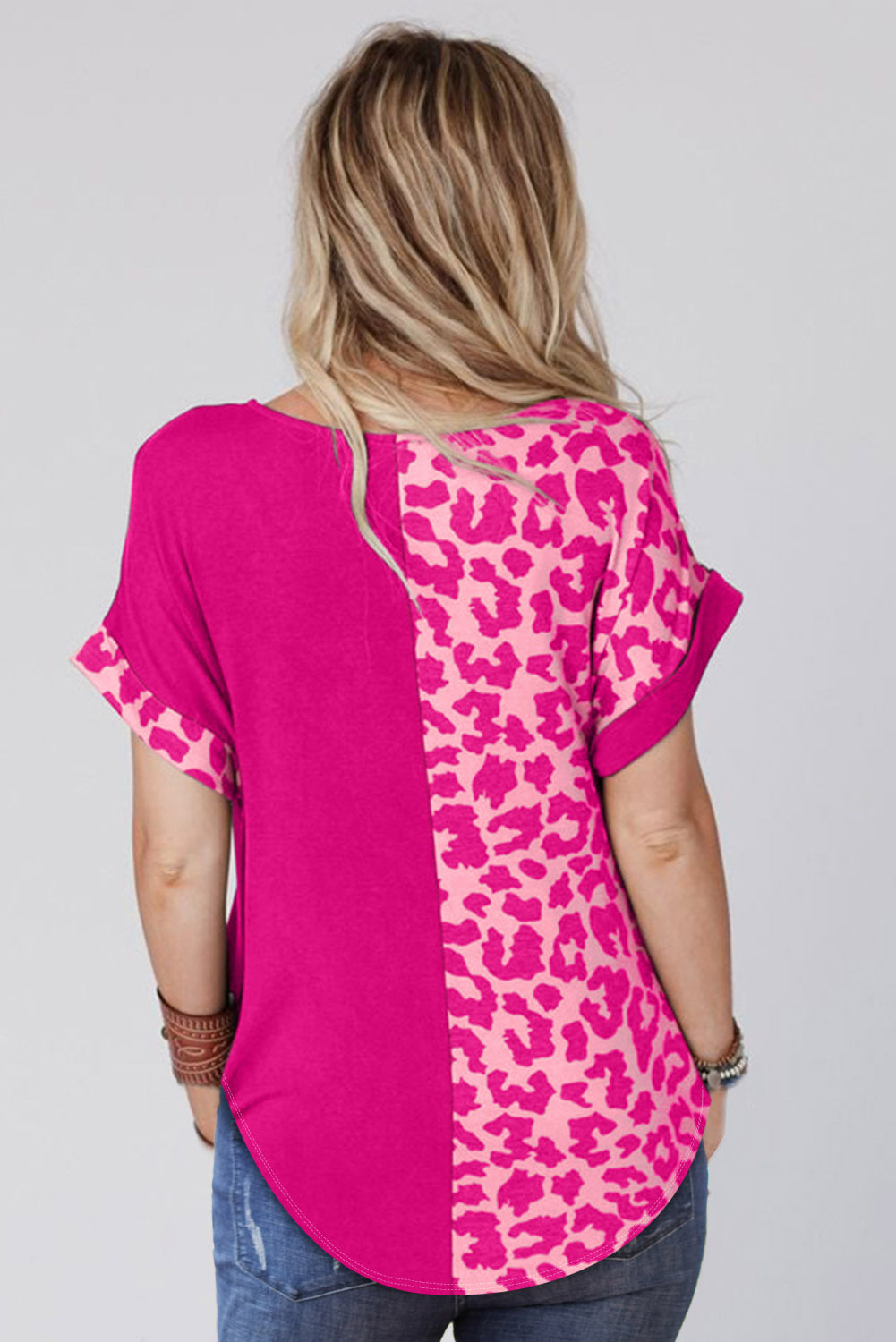 Leopard Printed Flower T-shirt