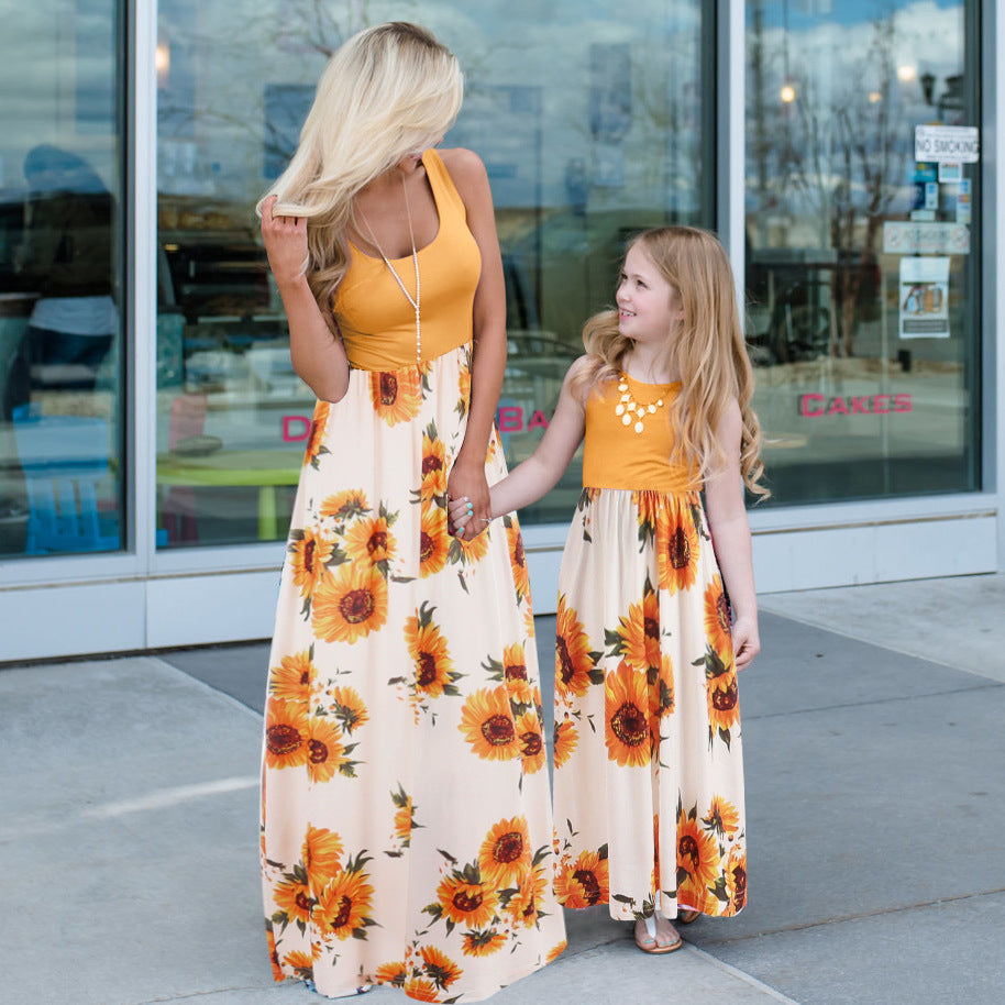 Printed Mom & Me Maxi Dress