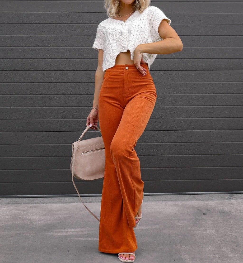 Corduroy Flared Trousers