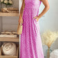 Leopard Sleeveless Pocket Maxi Dress