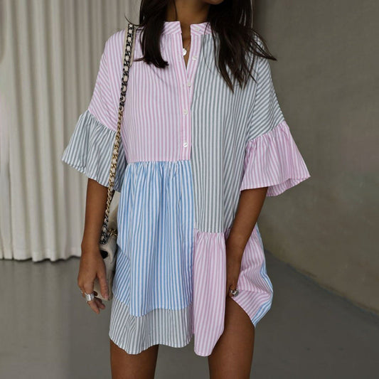 Striped Shirt Dress