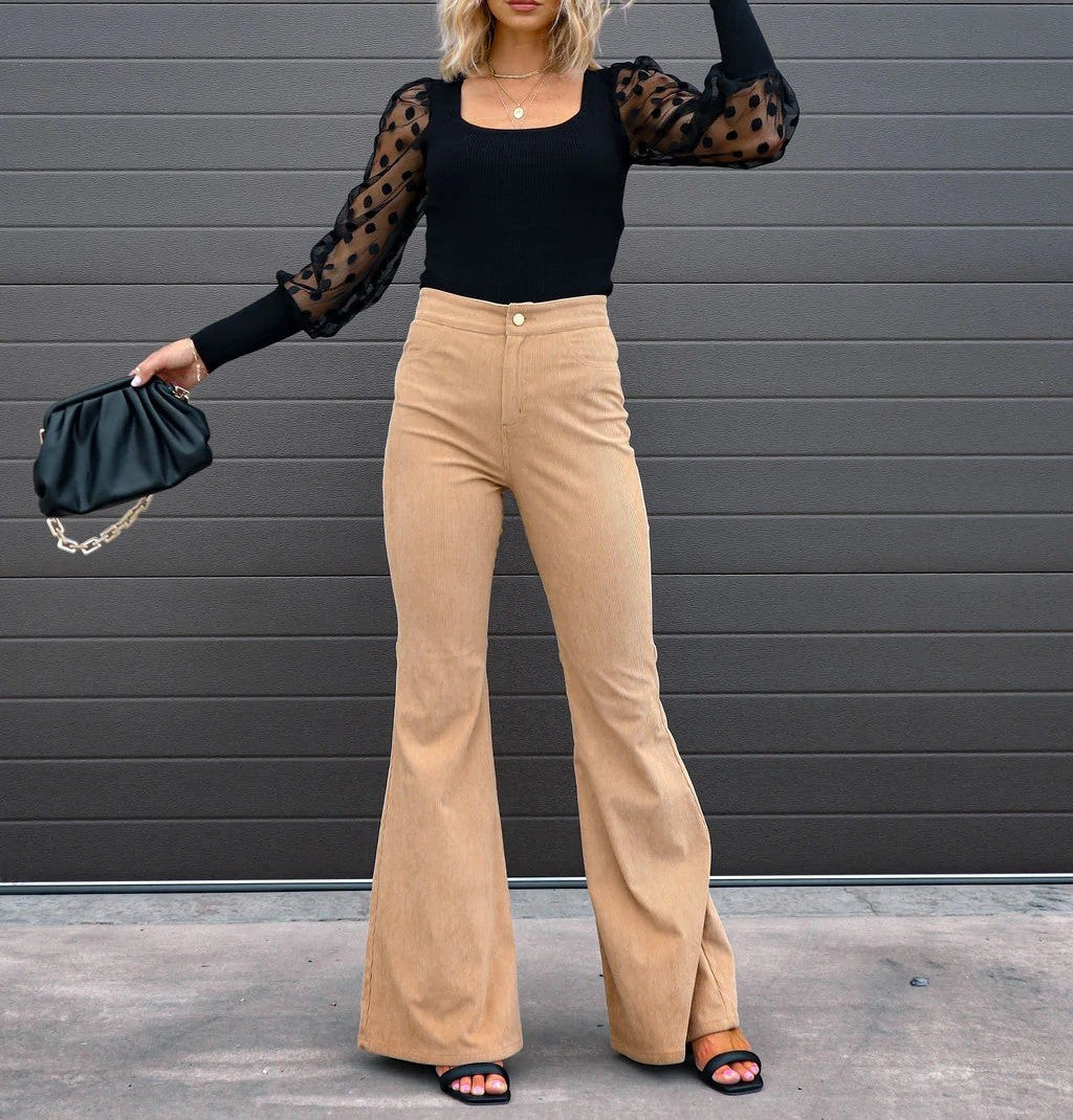 Corduroy Flared Trousers