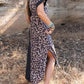 Leopard Print Paneled Dress