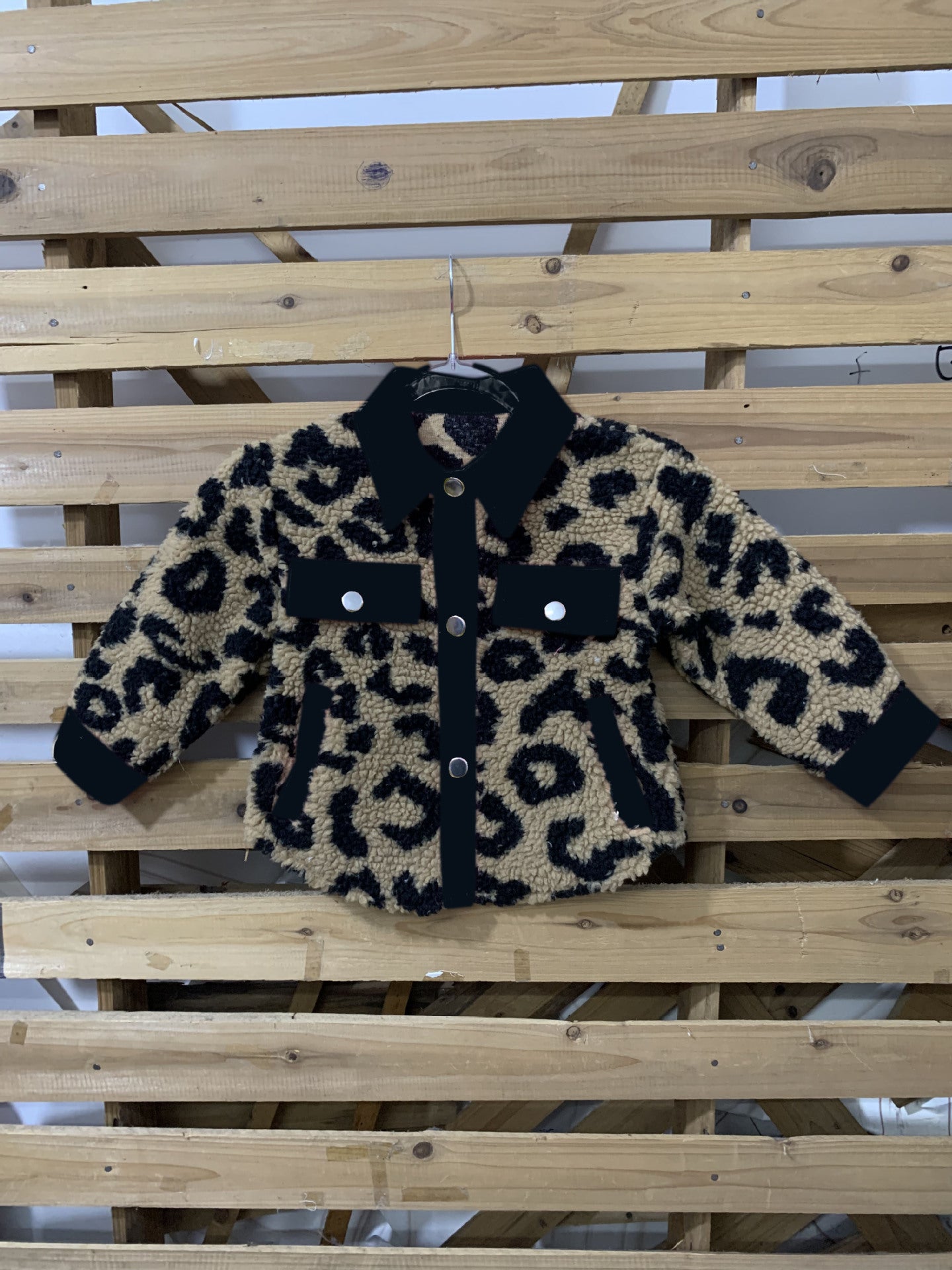 Adult Leopard Print Plush Coat