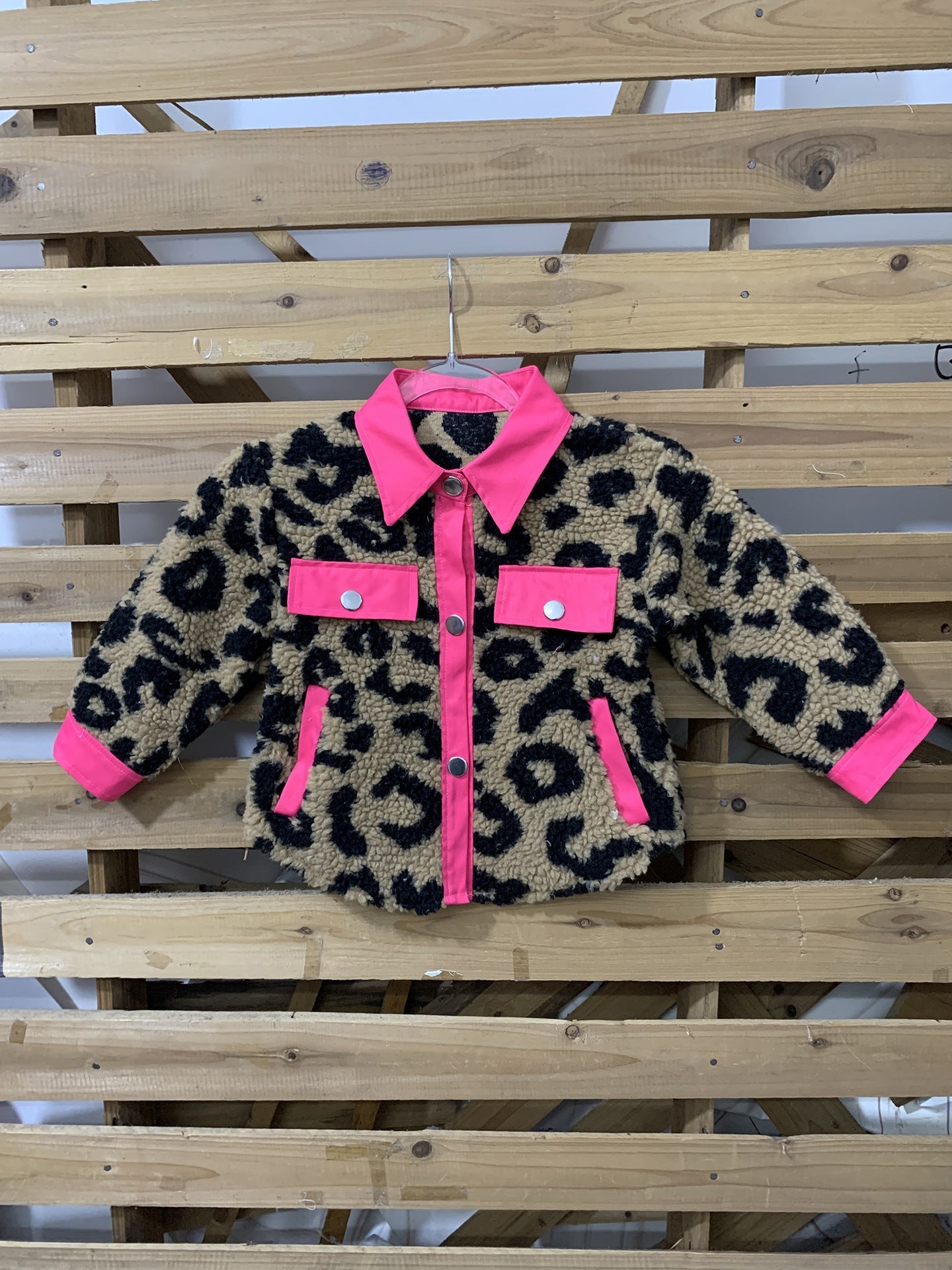 Adult Leopard Print Plush Coat